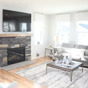 Jericho Model Home - Family Room Fireplace