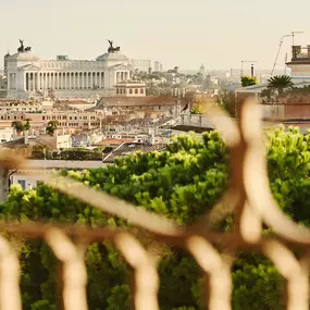 View over Vittoriano from a balcony at Hotel Eden Rome