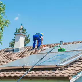 Solaranlagen reinigung, Solarstrom