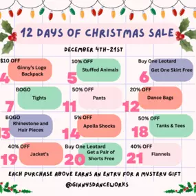 12 Days of Christmas Sale