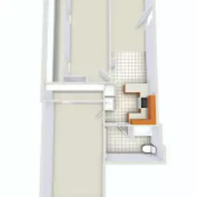 Layout of the two bedroom apartment
