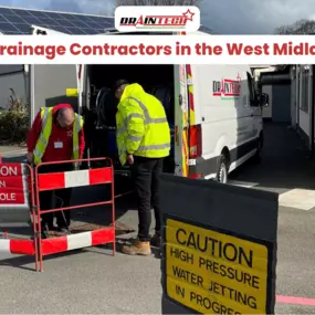 #1 Drainage Contractors in the West Midlands

At Draintech Services (Midlands) Ltd, we are proud to be recognised as the leading drainage specialists serving Birmingham, Coventry, Wolverhampton, and the surrounding areas across the West Midlands. With more than 35 years of experience, we deliver expert drainage solutions that customers trust.

Our services cover everything from drain repairs and CCTV drain surveys to 24/7 emergency drainage support, tailored for both residential and commercial p