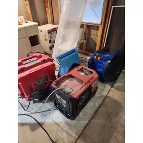 water damage restoration - drying process