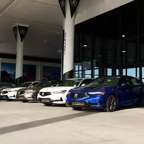 Exterior Shot of Irvine Acura displaying their Car Lineup