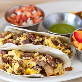 The Toasted Yolk Cafe Brisket Tacos