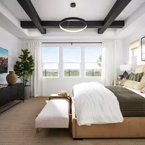 Spacious primary bedroom suites