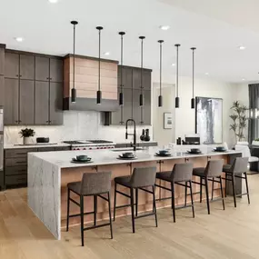 Gourmet kitchens with expansive center islands