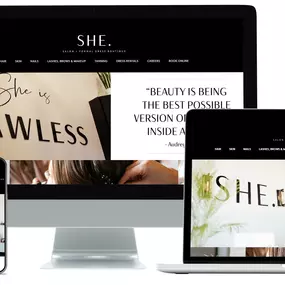 SHE. Salon Website built by Polarity Design Co: https://shesalon.com/