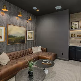First-floor media rooms are perfect for entertaining