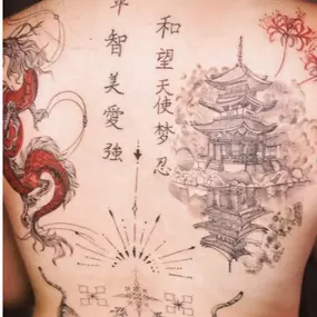 Full back tattoo
