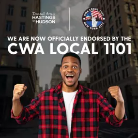 Thrilled to announce our official endorsement as a premier dental provider for the CWA Local 1101 | Communications Worker's Union!

Being chosen to serve members of one of America’s largest and most diverse unions is an honor. Here's to brighter smiles and healthier mouths for all our union family!
