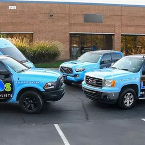 fleet of leak pros of georgia vehicles