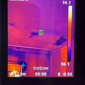 screen of a thermal camera imaging tool