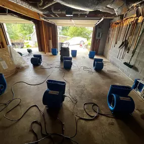 blower fans in a garage
