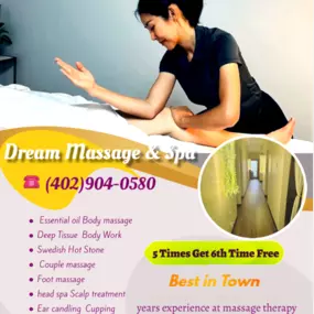 Massage techniques are commonly applied with hands, fingers, 
elbows, knees, forearms, feet, or a device. 
The purpose of massage is generally for the treatment of 
body stress or pain.