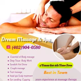 The full body massage targets all the major areas of the body that are most subject to strain and
discomfort including the neck, back, arms, legs, and feet. 
If you need an area of the body that you feel needs extra consideration, 
such as an extra sore neck or back, feel free to make your massage therapist aware and
they will be more than willing to accommodate you.