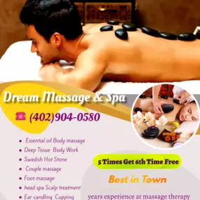Our traditional full body massage in Omaha. NE 
includes a combination of different massage therapies like 
Swedish Massage, Deep Tissue, Sports Massage, Hot Oil Massage
at reasonable prices.