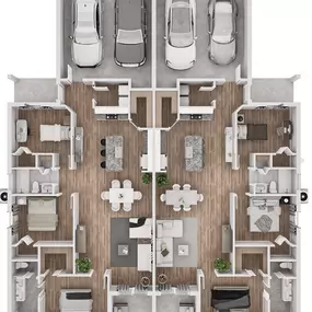 Duplex floor plan