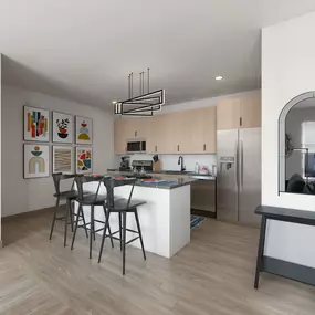 Rendering of the kitchen