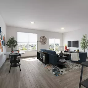 Rendering of the living room