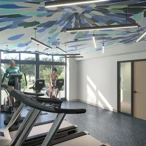 Rendering of the fitness center