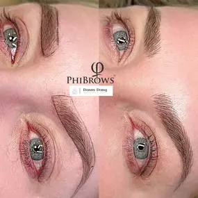 Close-up photo showcasing beautifully done Nano Brows and Microblading with precise, hair-like strokes. This image highlights the natural look and symmetry achieved through advanced Nano Hairstroke technique—perfect for clients seeking fuller, realistic brows. Ideal for oily or mature skin, this technique delivers long-lasting results with minimal downtime. Performed by certified brow artists at JD Brows in Fresno and Clovis, CA.