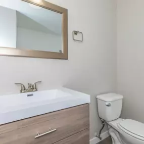 bathroom interior sink mirror