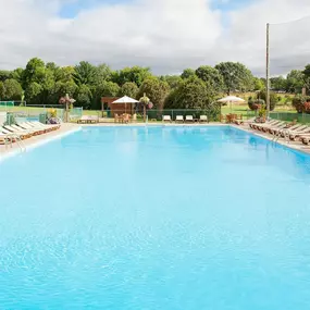 The outdoor pool at Christmas Mountain Campground