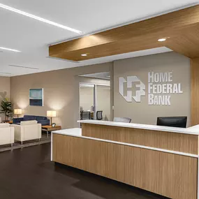 Home Federal Bank of Tennessee Cedar Bluff Mortgage Office interior.