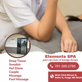 Massage techniques are commonly applied with hands, fingers, 
elbows, knees, forearms, feet, or a device. 
The purpose of massage is generally for the treatment of 
body stress or pain.