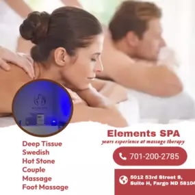 Our couples massage is different from all other types of massages as it involves 
two individuals and two massage therapists. Just like with any massage, 
this massage type can have physical, mental, and emotional benefits. 
A couples massage is a shared experience – a massage that can be shared with a partner, 
relative, or close friend. The massage therapists will start at the same time 
and coordinate the treatment for the couple.