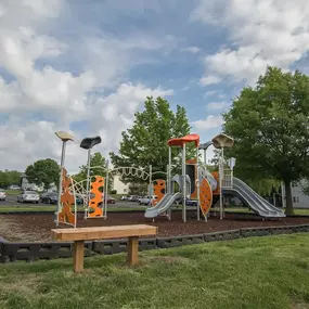a playground in a park on a cloudy day at Somerset Apartments, Des Moines, 50315