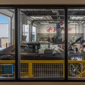 Jiffy Lube observation windows into bays