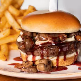 Brew Brothers at Harrah's Lake Tahoe - Signature Mushroom Burger