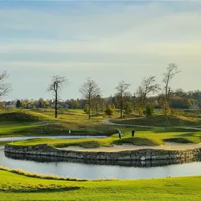 Golf course by the lake