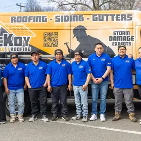 McKoy Roofing team and truck