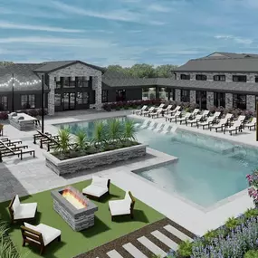 Rendering of the swimming pool