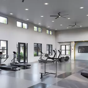 Rendering of the fitness center