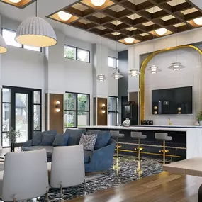 Rendering of the lounge room