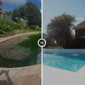 Amazing transformation pool remodeling - Before and After photo