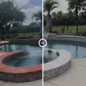 Pool renovation - Before and After photo