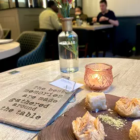 On display at Chamisse, an award winning best Lebanese restaurant in the United Kingdom.