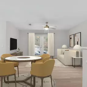 Living Room and Dining Area