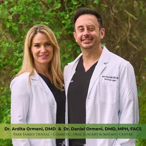 Park Family Dental - Cosmetic, Oral Surgery & Implant Center
111 N Vista Ridge Blvd #101, Cedar Park, TX 78613
(512) 250-2356
https://parkfamilydentist.com

Dr. Ardita Ormeni, DMD
Dr. Daniel Ormeni, DMD, MPH, FACS
Dentist and Oral Surgeon in Cedar Park