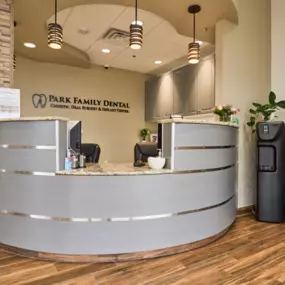 Our friendly team welcomes each patient from our front desk reception area and complimentary coffee bar

Park Family Dental - Cosmetic, Oral Surgery & Implant Center
111 N Vista Ridge Blvd #101, Cedar Park, TX 78613
(512) 250-2356
https://parkfamilydentist.com