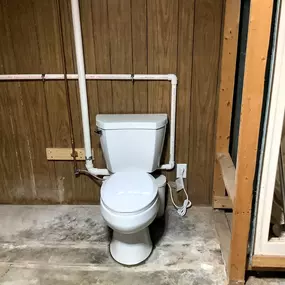 Zoeller Qwik Jon Upflush Toilet - Perfect to get a toilet added in hurry without removing the floor