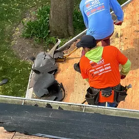 My Way Construction crew installing roof in Paramus NJ