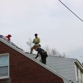 My Way Construction crew installing new roof in Sparta, NJ