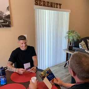 Group therapy session held at the detox center
