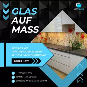 Bild von Hartglas - Küche Glasrückwand / Glas auf Maß